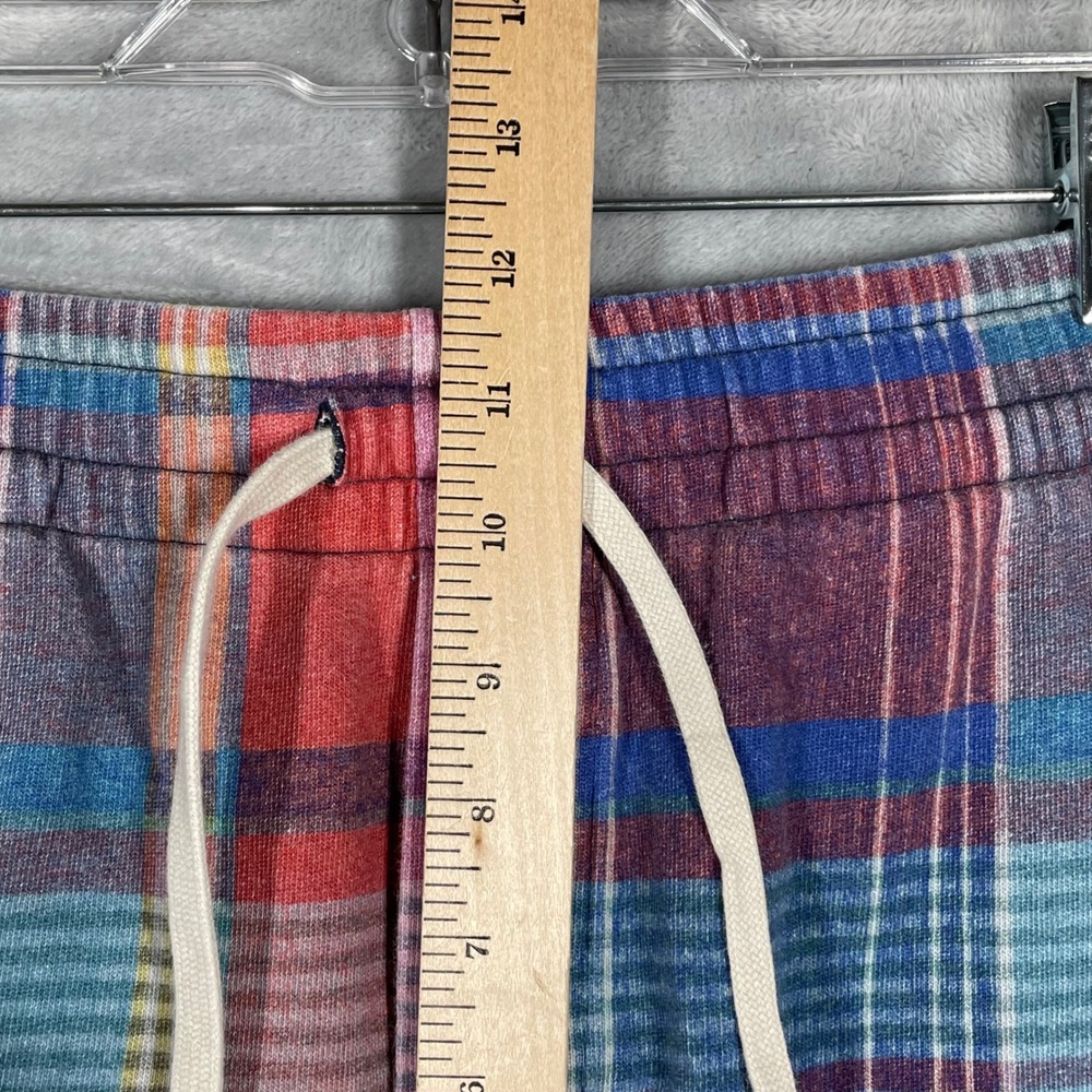 Polo Ralph Lauren Mens Small Plaid Fleece Shorts Multicolor Drawstring Pony Logo - Picture 9 of 11